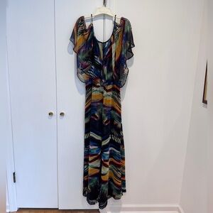 Monique Leshman Women’s Multi color Romper Jumpsuit Size Small.